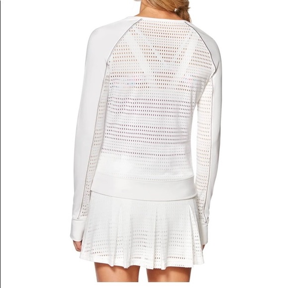 Shape Activewear Mesh Tennis Jacket White Size Large - Picture 8 of 8